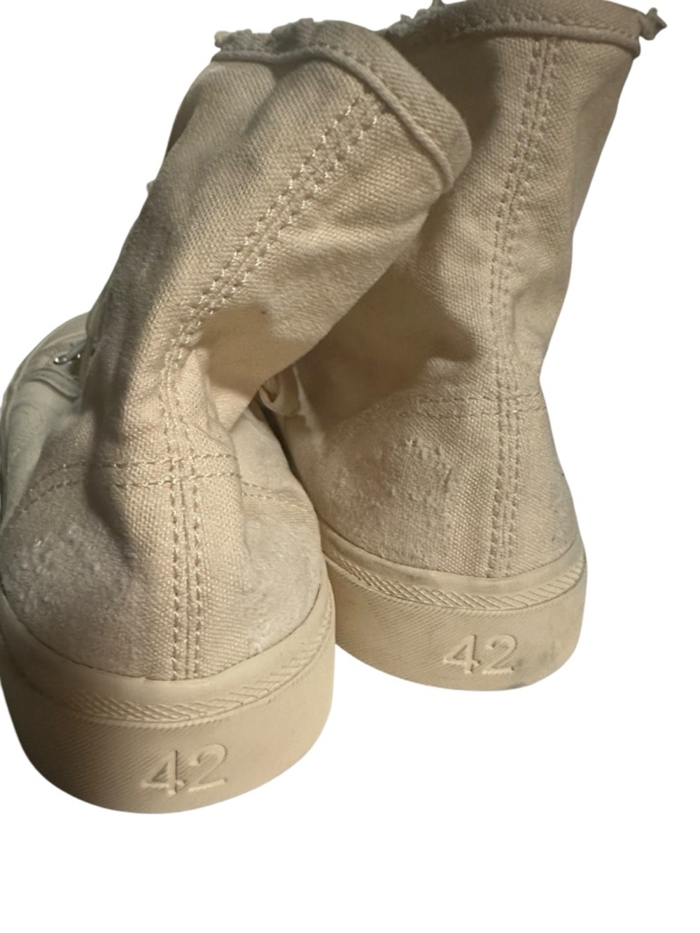 Balenciaga Cream High-Top Canvas Sneakers size 9/42 (unisex) - Picture 6 of 8